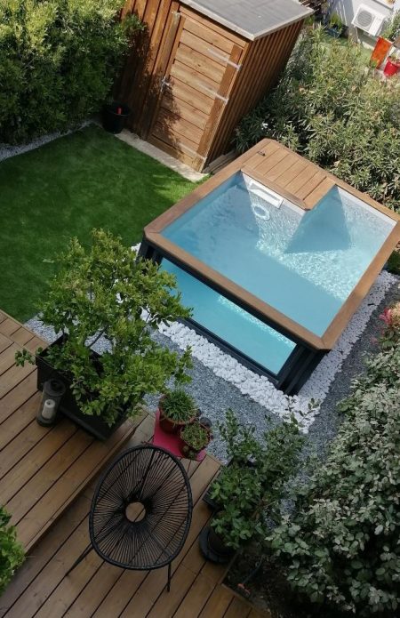 piscine container en Suisse avec fenêtre, canton de Genève, Vaud, Valais, Bern, Fribourg, Jura, Neuchâtel